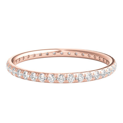 Lab Grown Diamond Comfort Fit Eternity Band in 14K Rose Gold (1/2 ct. tw.)