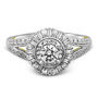 Greta Round Diamond Engagement Ring in 14K White Gold &#40;7/8 ct. tw.&#41;