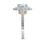 Zac Posen Aquamarine &amp; 5/8 ct. tw. Diamond Engagement Ring in 14K White &amp; Yellow Gold