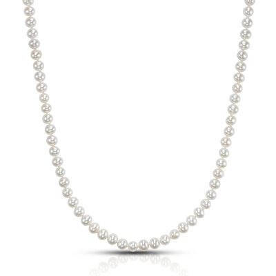 Cultured Freshwater Pearl Necklace in 14K Yellow Gold, 6 mm, 18”