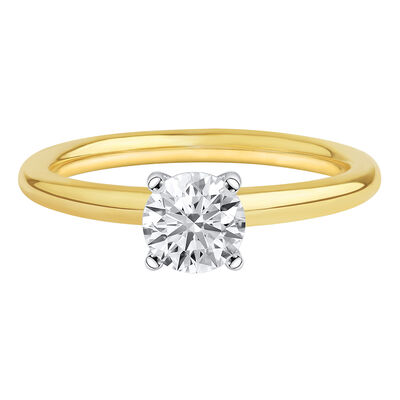 lab grown diamond round solitaire engagement ring (3/4 ct.)