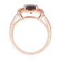 Garnet &amp; 1/3 ct. tw. Diamond Ring in 10K Rose Gold