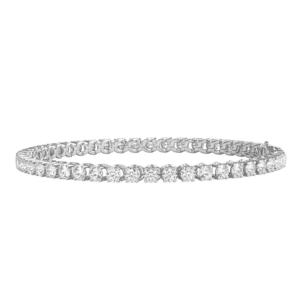 2 ct. tw. Four-Prong Lab-Diamond Tennis Bracelet in 14k White Gold –  Goldia.com
