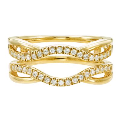 Diamond Contoured Ring Insert in 10K Yellow Gold (1/4 ct. tw.)