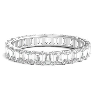 Lab Grown Emerald-Cut Diamond Eternity Band in 14K White Gold (2 ct. tw.)