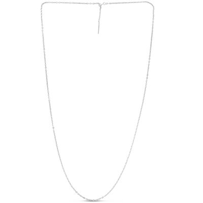 Adjustable Cable Chain in 14K White Gold, 1.7MM, 22