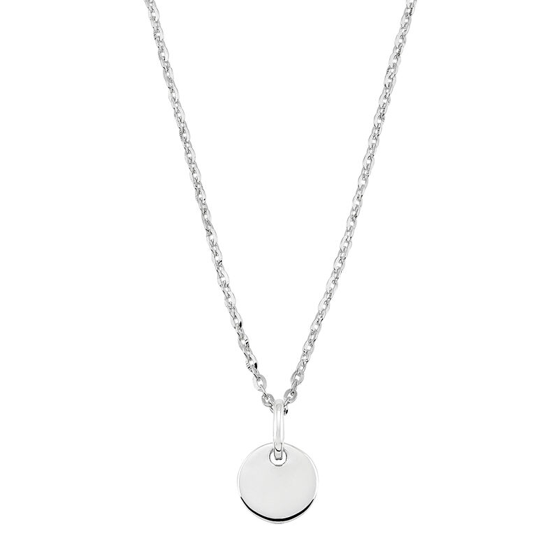 Polished Disc Necklace in Sterling Silver