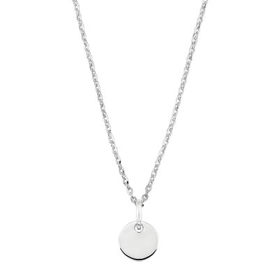 Polished Disc Necklace in Sterling Silver