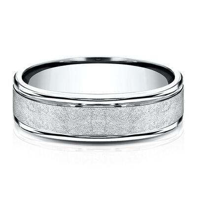 Wedding Band in 10K White Gold, 6MM