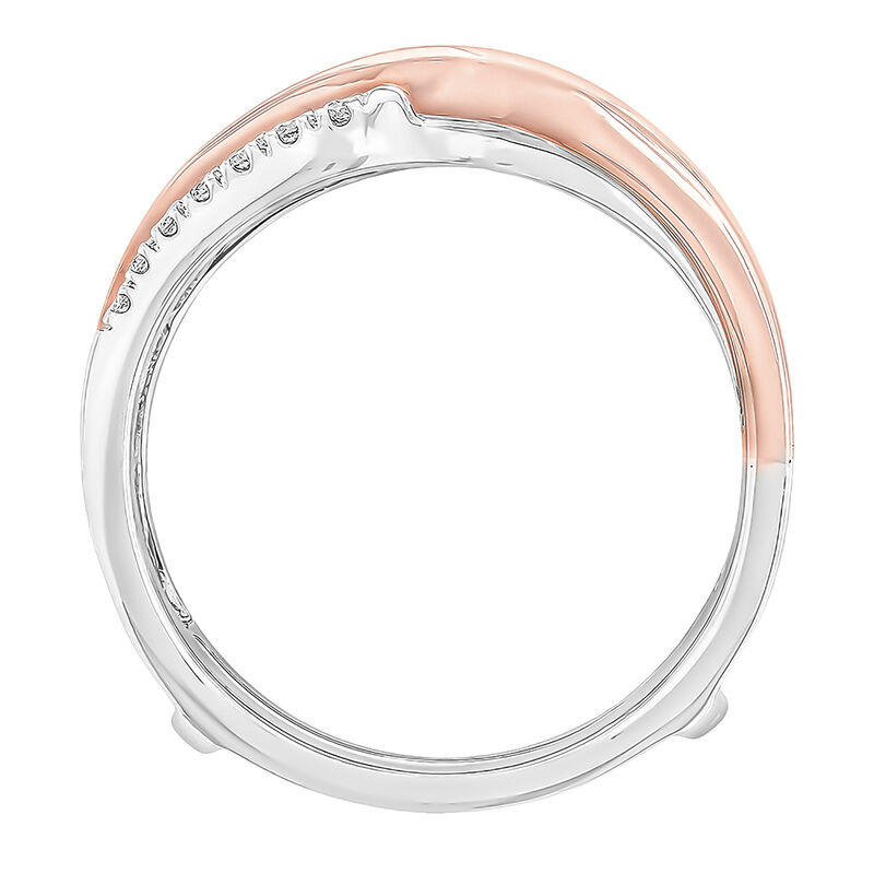 Diamond Twist Ring Enhancer in 14K White &amp; Rose Gold &#40;1/4 ct. tw.&#41;