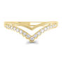 Chevron Wedding Band with Graduating Diamonds in 14K Yellow Gold &#40;1/5 ct. tw.&#41;
