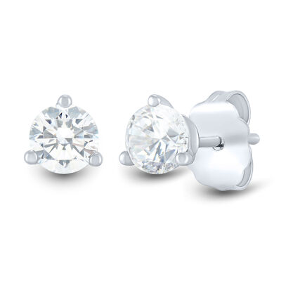 Lab Grown Diamond Stud Earrings in 10K White Gold (5/8 ct. tw.)