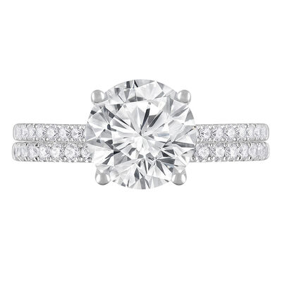 Lab Grown Diamond Wedding Set in 14K White Gold (3 ½ ct. tw.)