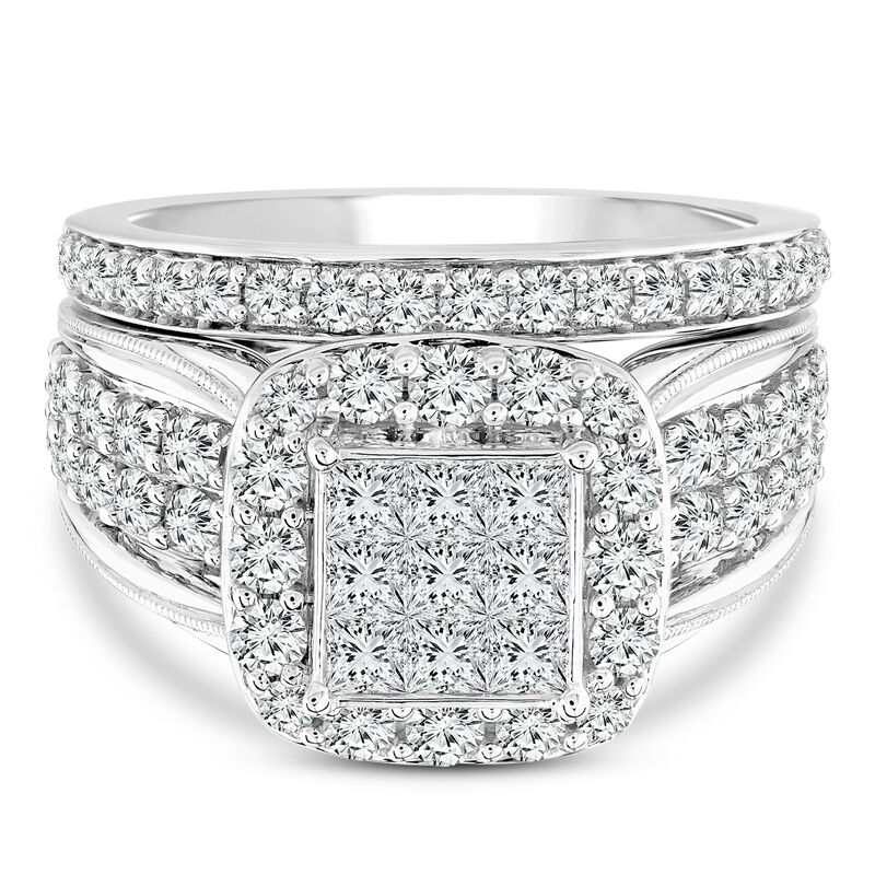 Diamond Composite Engagement Ring Set in 14K White Gold &#40;2 ct. tw.&#41;