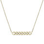 Curb Link Horizontal Bar Necklace in Vermeil