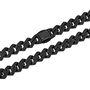  Link Necklace with Black Diamonds in Matte Black Ion-Plated Stainless Steel, 13MM, 20&rdquo;, &#40;1/2 ct. tw.&#41; 