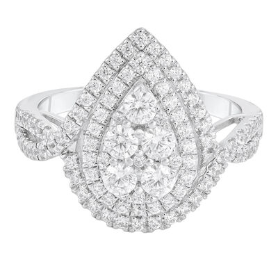 Diamond Engagement Ring in 10K White Gold (1 ct. tw.)