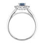Oval Blue Sapphire Ring with Diamond Halo in 14k white gold &#40;5/8 ct. tw.&#41;