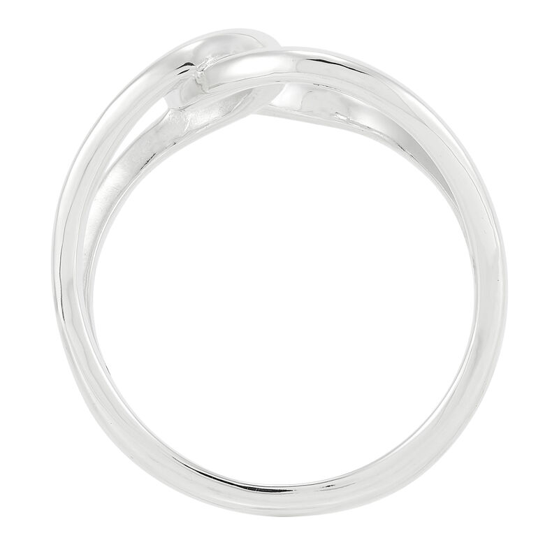 Polished Interlocking Ring in Sterling Silver