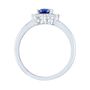 Lab Created Blue &amp; White Sapphire Ring in 10K White Gold