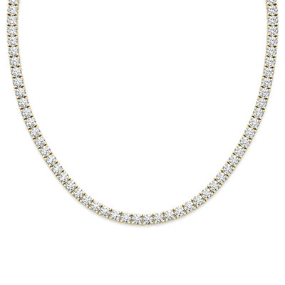 Lab-Created Moissanite Tennis Necklace in 14K White Gold (20 1/2 ct. tw.)