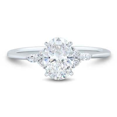 Lab Grown Diamond Oval Engagement Ring in 14K Gold (1 ct. tw.)