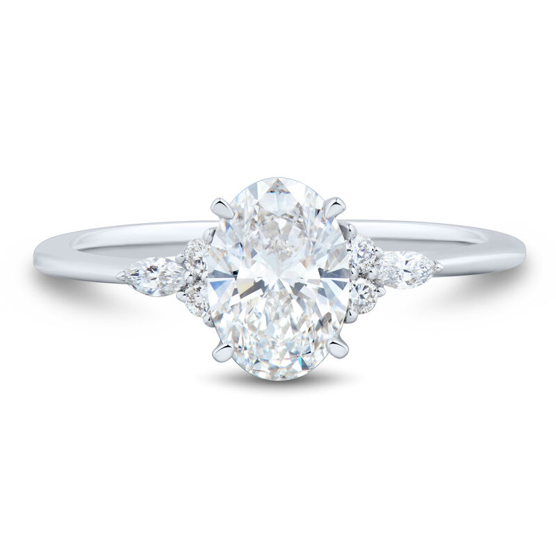 Lab Grown Diamond Oval Engagement Ring in 14K Gold &#40;1 ct. tw.&#41;