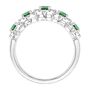 Emerald &amp; 1/3 ct. tw. Diamond Ring in 14K White Gold