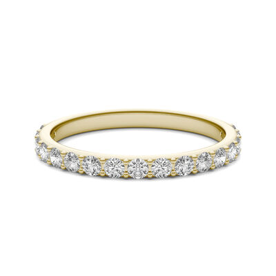 Lab-Created Moissanite Band in 14K Yellow Gold (1/2 ct. tw.)