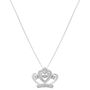 Tiara Pendant with Diamonds &amp; Heart in Sterling Silver &#40;1/10 ct. tw.&#41;