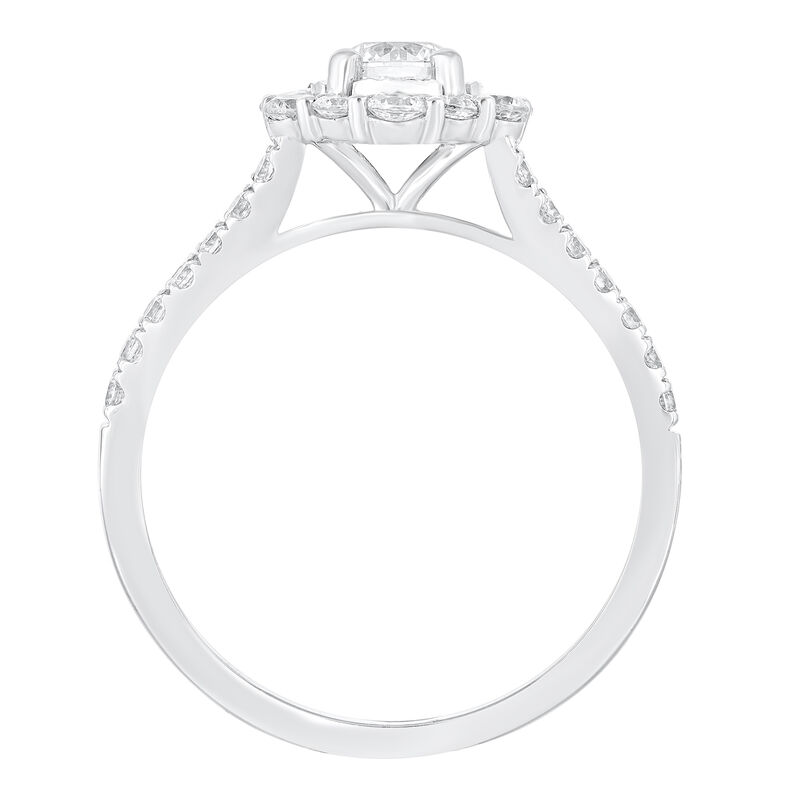Diamond Halo Engagement Ring in 14K White Gold &#40;1 ct. tw.&#41;