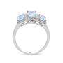 Aquamarine and Diamond Ring in 10K White Gold &#40;1/4 ct. tw.&#41;