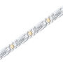 Men&rsquo;s Diamond Link Bracelet in Sterling Silver, 8.5&quot; &#40;1/7 ct. tw.&#41;