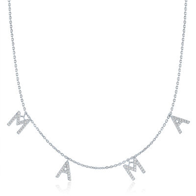 Diamond Mama Necklace in Sterling Silver (1/5 ct. tw.)