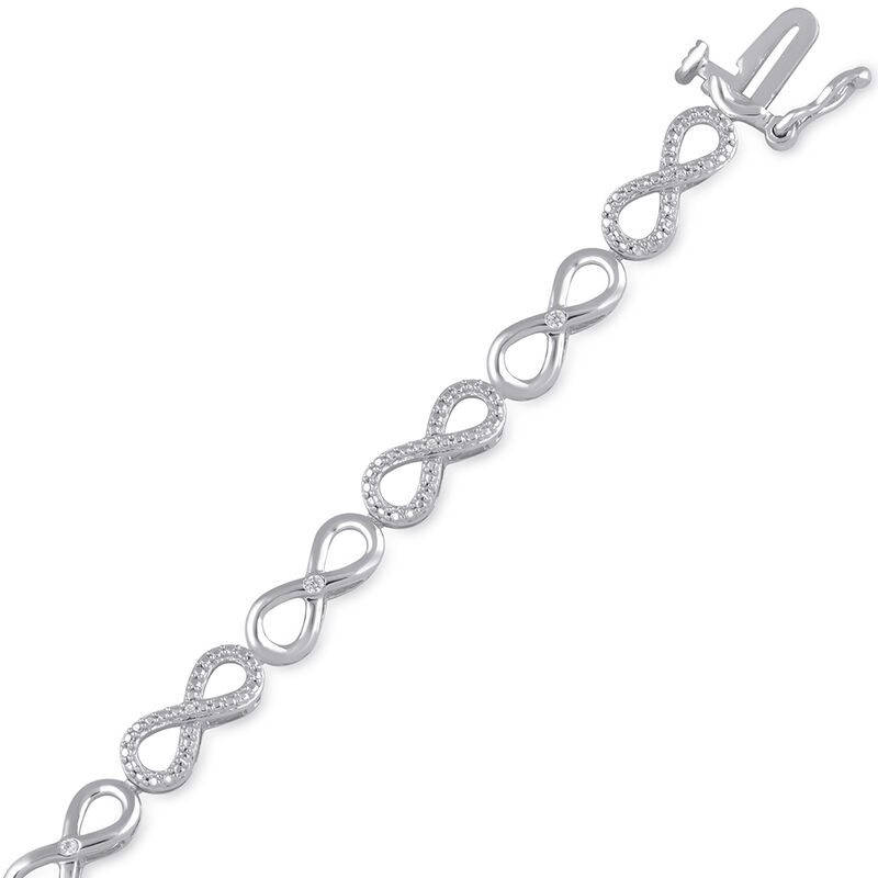 Diamond Infinity Bracelet in Sterling Silver &#40;1/10 ct. tw.&#41;