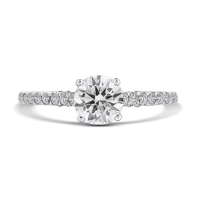 Honour Round Lab Grown Diamond Engagement Ring in Platinum (1 1/3 ct. tw.)