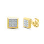 Men&rsquo;s Diamond Cluster Earrings in 10K Yellow Gold &#40;1/10 ct. tw.&#41;