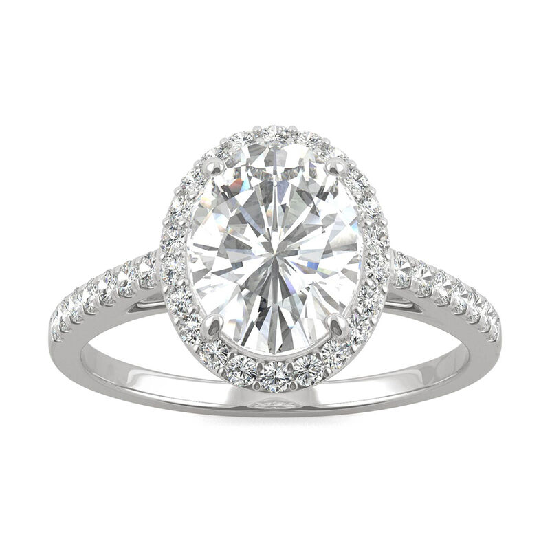 Forever One™ 2 3/8 ct. tw. Moissanite Halo Ring in 14K White Gold ...