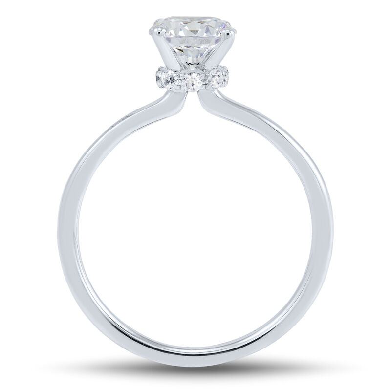 Lab Grown Diamond Hidden Halo Engagement Ring in Platinum &#40;1 1/8 ct. tw.&#41;