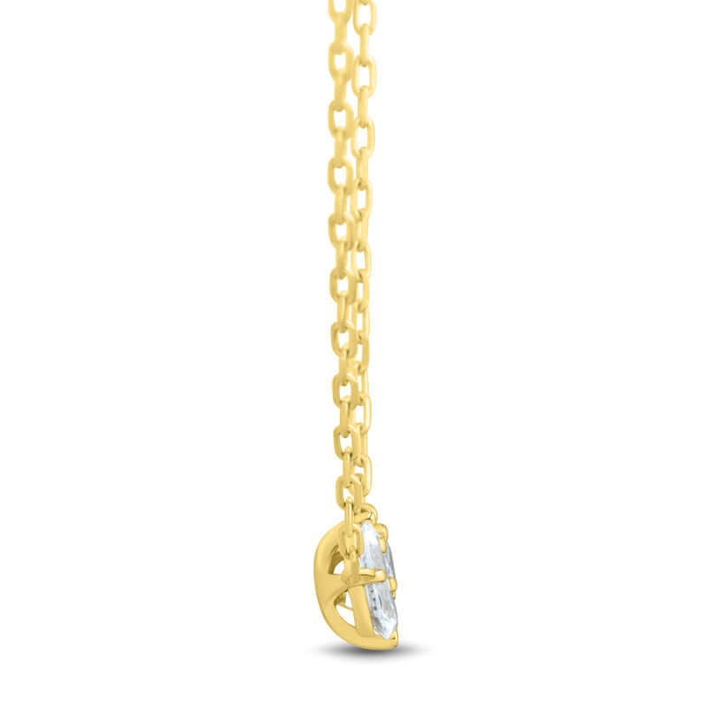 Lab Grown Diamond Toi et Moi Necklace in 10K Yellow Gold &#40;1/3 ct. tw.&#41;