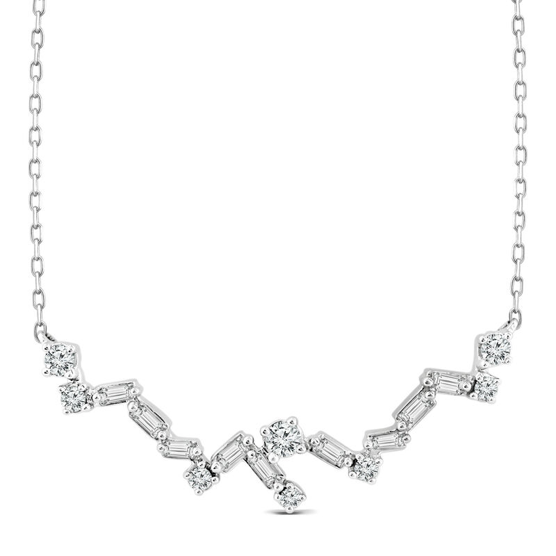 Diamond Necklace in 10K White Gold &#40;3/8 ct. tw.&#41;