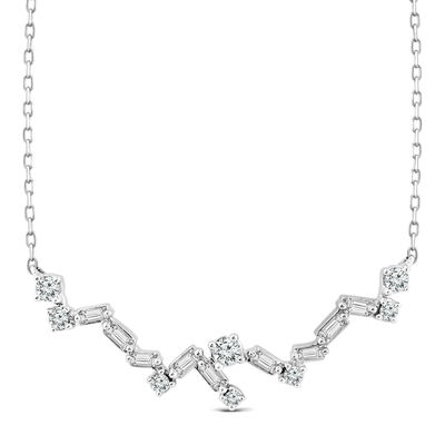 Diamond Necklace in 10K White Gold (3/8 ct. tw.)