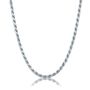 Diamond Cut Rope Chain in Sterling Silver, 20&quot;