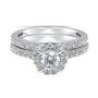 Round Diamond Halo Bridal Set in 14K White Gold &#40;1 1/2 ct. tw.&#41;
