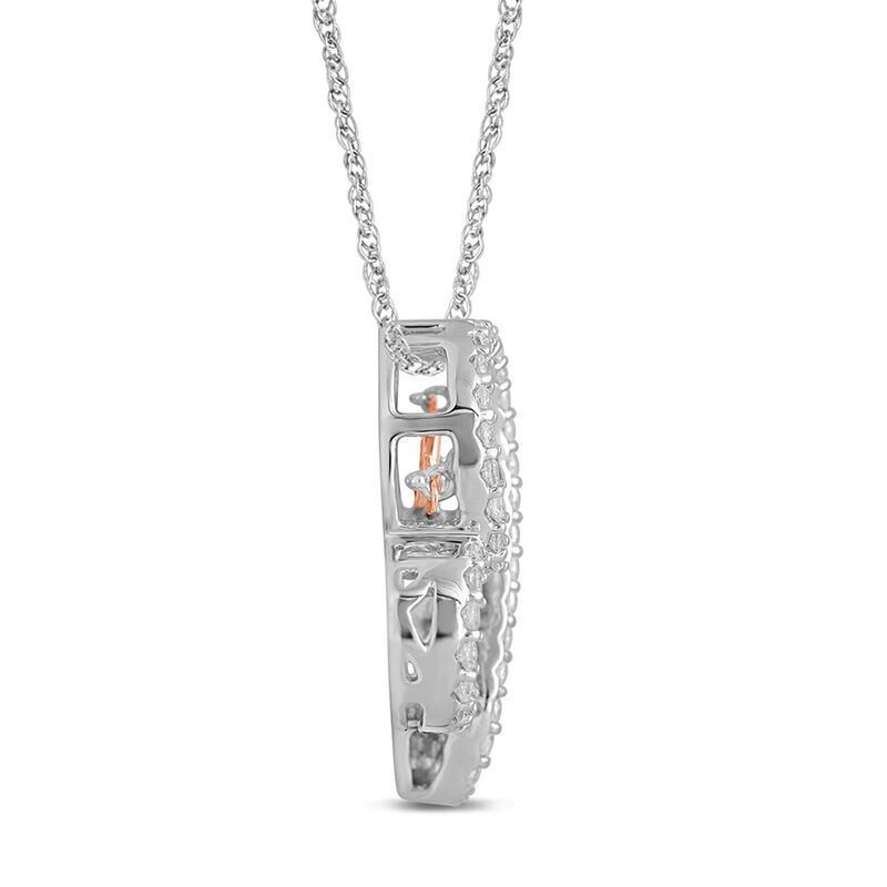 The Beat of Your Heart&amp;&#35;174; 1/2 ct. tw. Diamond Heart Pendant in 10K White &amp; Rose Gold