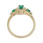 Emerald &amp; 1/7 ct. tw. Diamond Ring in 10K Yellow Gold