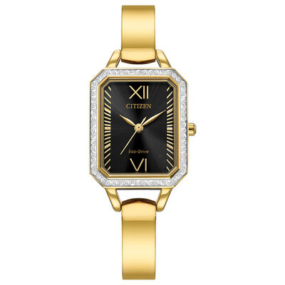 Silhouette Crystal Women’s Watch in Yellow Gold-Tone Ion-Plated Stainless Steel