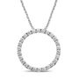 Diamond Circle Pendant in 10K White Gold &#40;1/2 ct. tw.&#41;