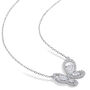 Moissanite Butterfly Necklace in Sterling Silver &#40;1 3/4 ct. tw.&#41;
