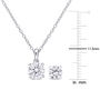 Lab-Created Moissanite Stud Earrings &amp; Pendant Set in Sterling Silver &#40;2 ct. tw.&#41;
